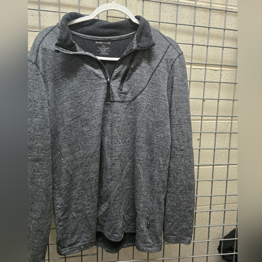 Gray Quarter-Zip Pullover